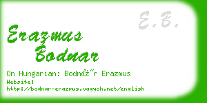 erazmus bodnar business card
